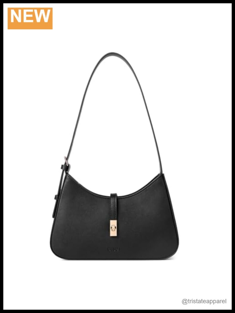 Small Vegan Leather Shoulder Bag Mini Crescent Purse Adjustable Strap